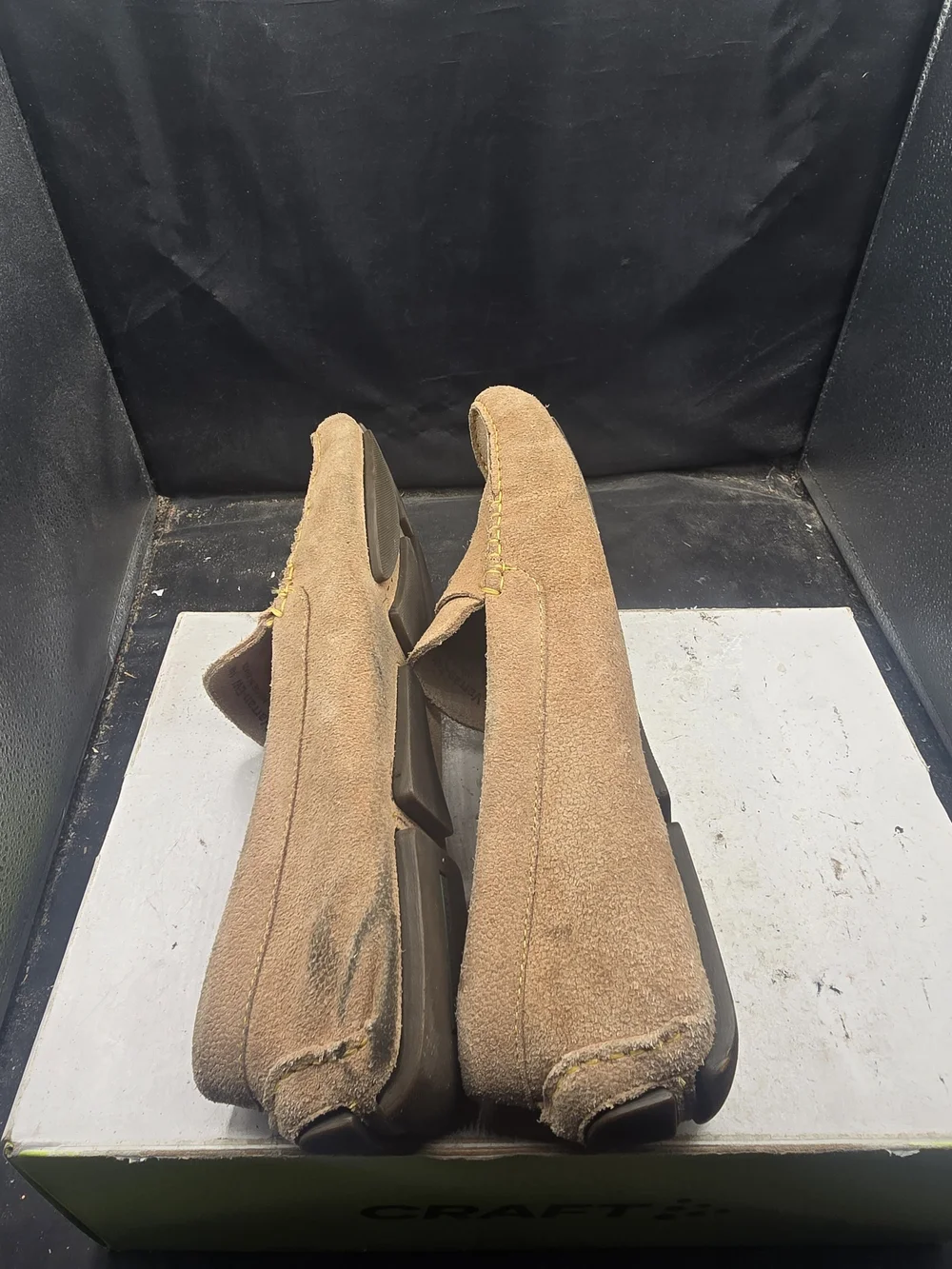 Donald J. Pliner Suede Penny Loafers in Taupe